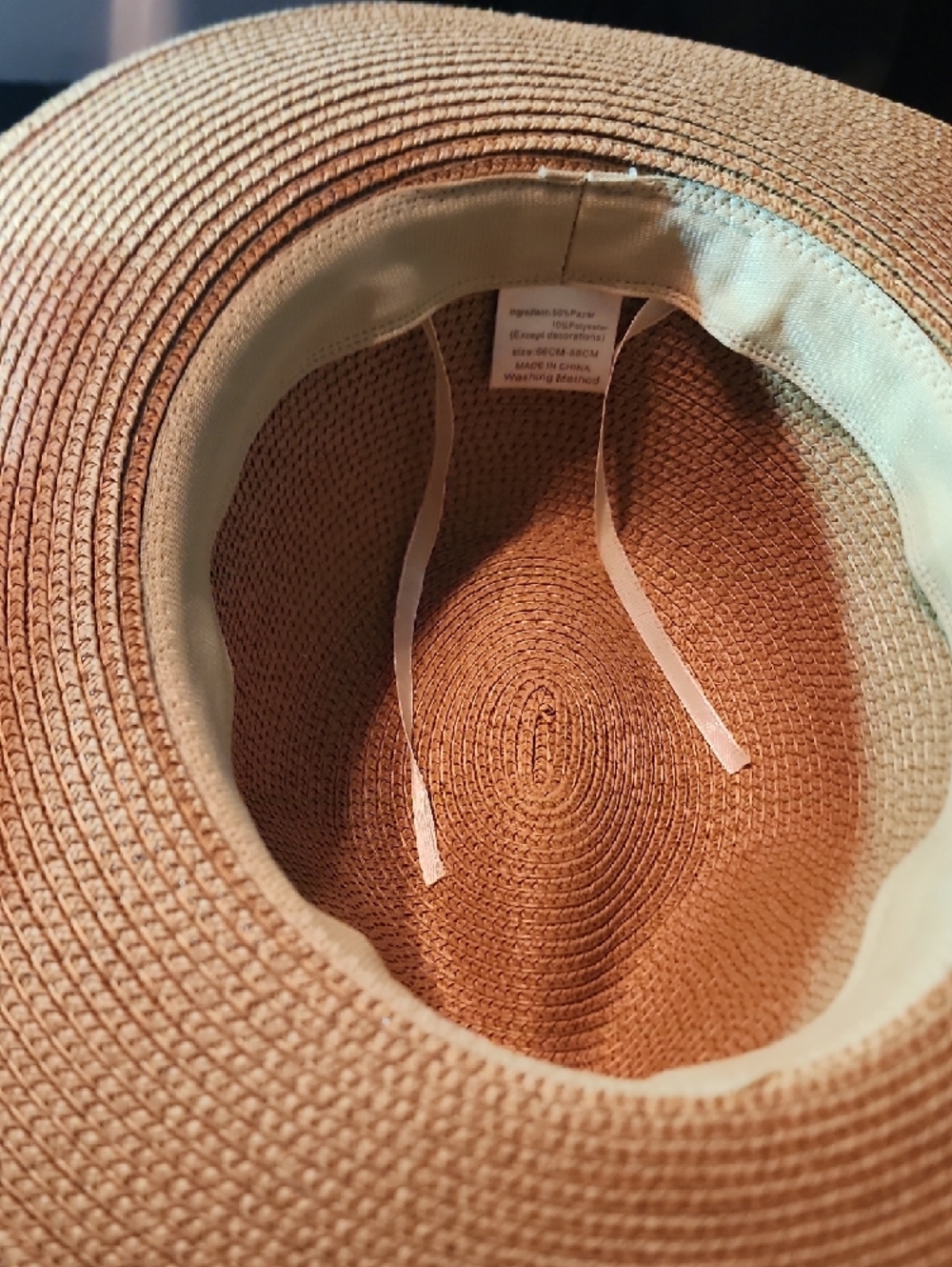 Classic Straw Fedora with Black Band - Picture 3 of 6